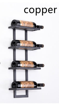 Modern Iron Wall-mounted Wine Holder Simple Hanging Wine Rack Holder Iron Art Wine Support Cabinet Flat Tilted Types 2-6 Bottles