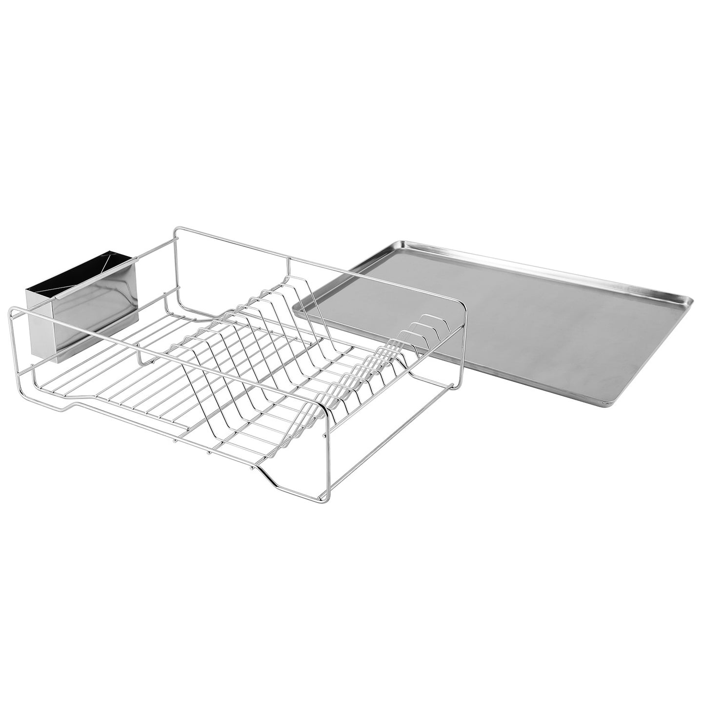 Dish Drying Rack Stainless Steel Dish Rack Drainboard Cutlery Holder Kitchen Dish Organizer