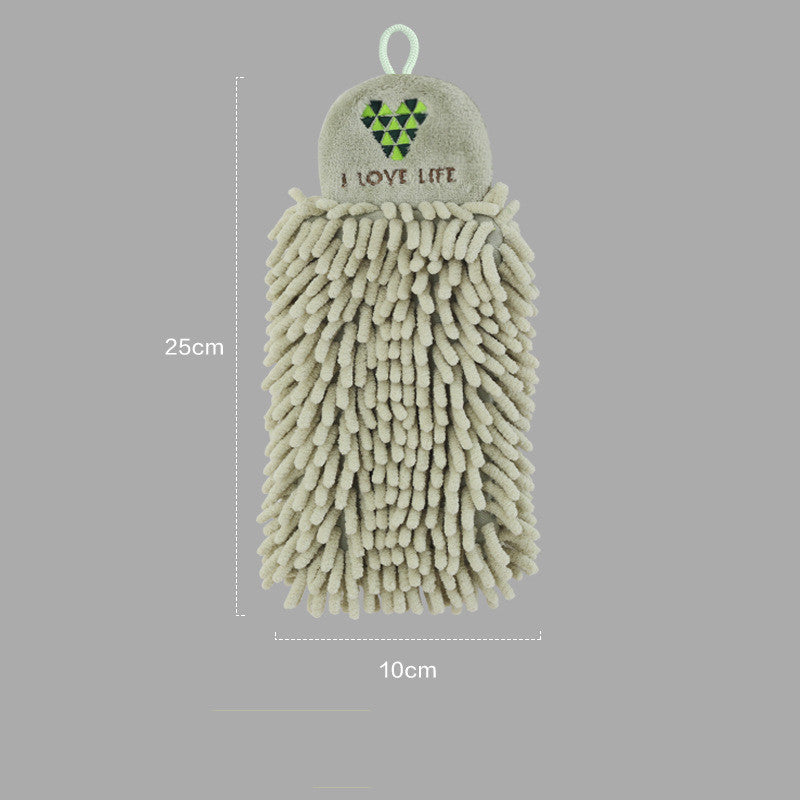 Hanging Absorbent Kitchen Towel Chenille Towel