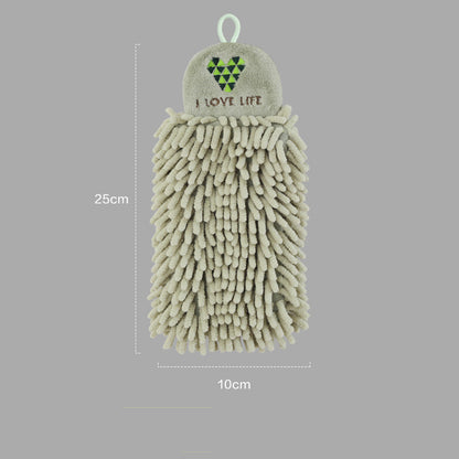 Hanging Absorbent Kitchen Towel Chenille Towel