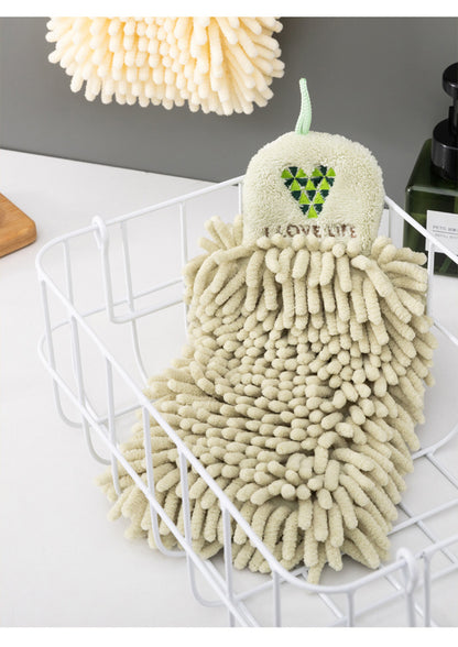 Hanging Absorbent Kitchen Towel Chenille Towel