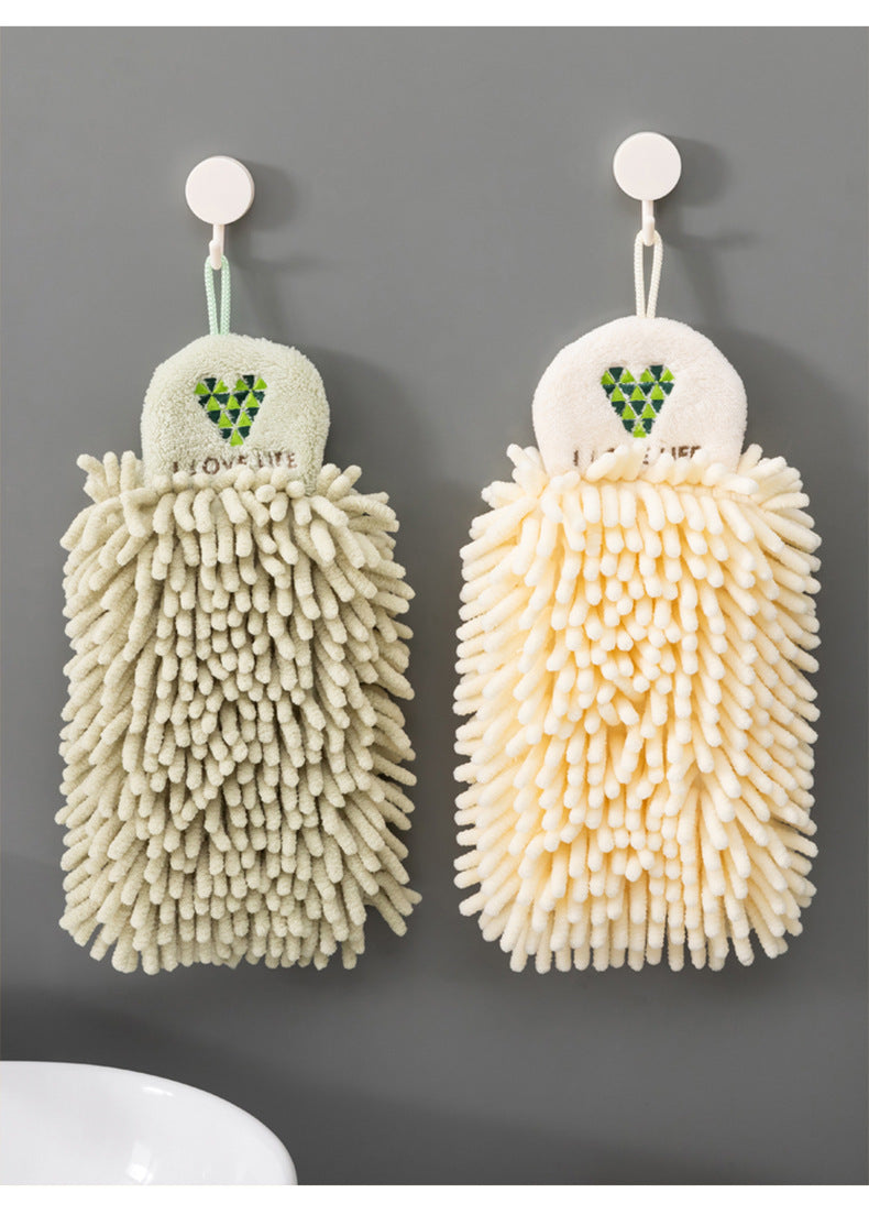 Hanging Absorbent Kitchen Towel Chenille Towel