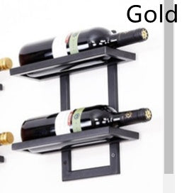 Modern Iron Wall-mounted Wine Holder Simple Hanging Wine Rack Holder Iron Art Wine Support Cabinet Flat Tilted Types 2-6 Bottles