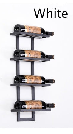 Modern Iron Wall-mounted Wine Holder Simple Hanging Wine Rack Holder Iron Art Wine Support Cabinet Flat Tilted Types 2-6 Bottles