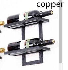 Modern Iron Wall-mounted Wine Holder Simple Hanging Wine Rack Holder Iron Art Wine Support Cabinet Flat Tilted Types 2-6 Bottles