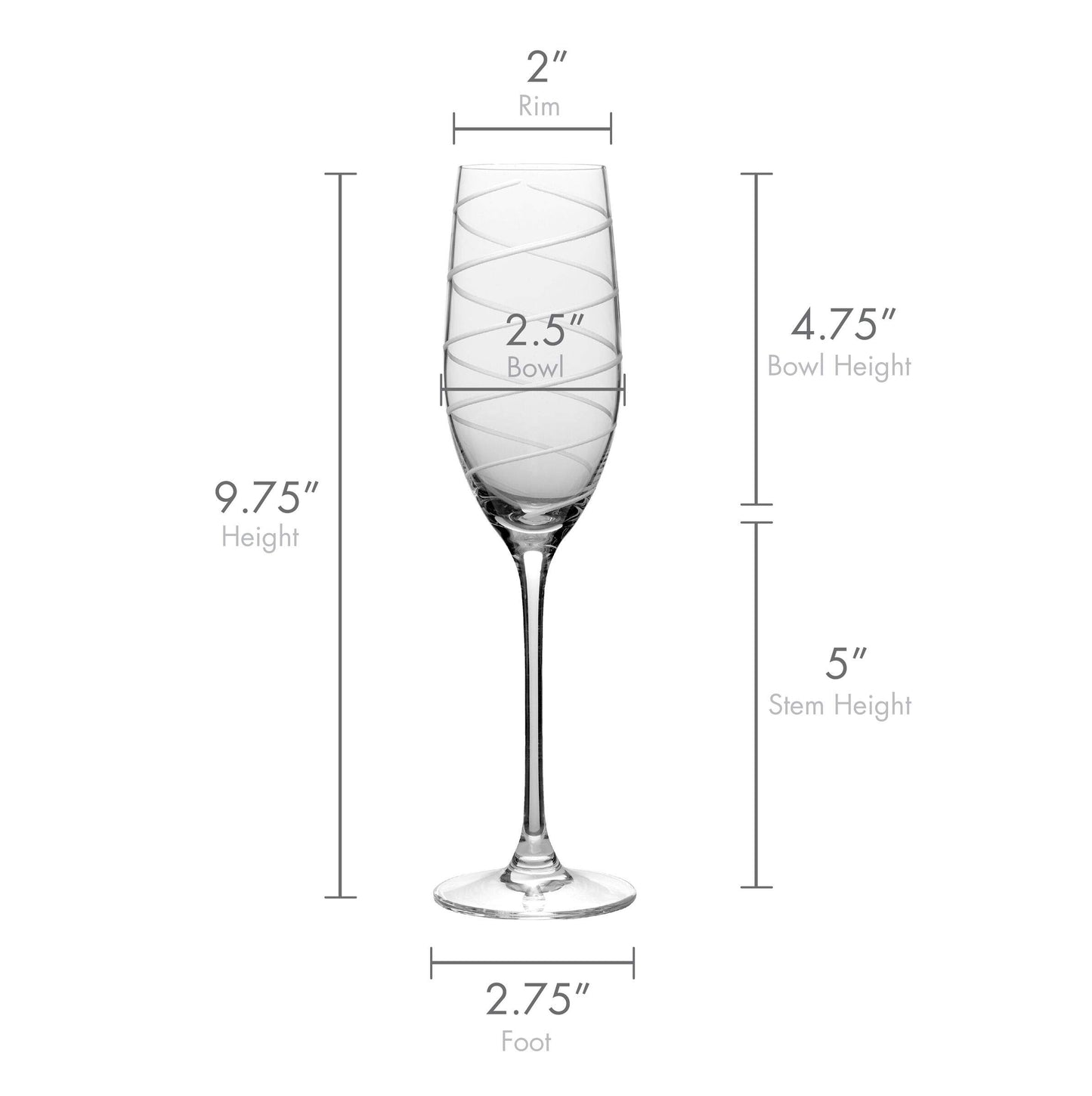 Mikasa Cheers Crystal Champagne Flutes, 4 Count (Pack of 1), Clear