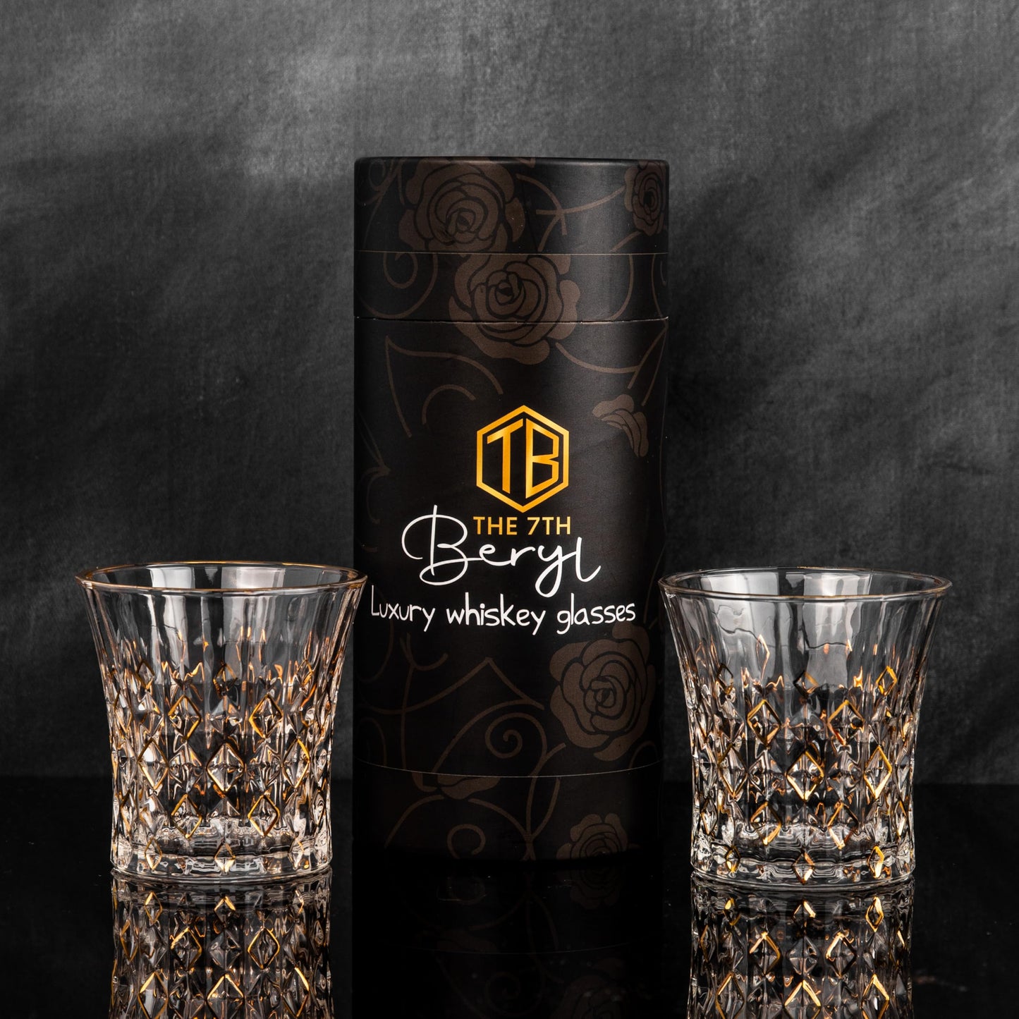 Luxury Whiskey Glasses Set of 2, Bourbon Glasses, Old Fashioned Glasses, Gold Plated, Gifts for Dad, Men, Husband, Groomsmen gifts, Bachelor's Eve, Drinking Scotch, Vodka, Cognac, Liquor