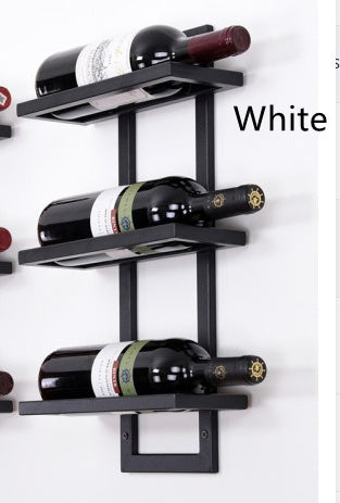 Modern Iron Wall-mounted Wine Holder Simple Hanging Wine Rack Holder Iron Art Wine Support Cabinet Flat Tilted Types 2-6 Bottles