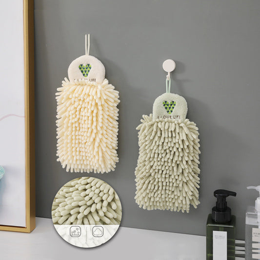 Hanging Absorbent Kitchen Towel Chenille Towel